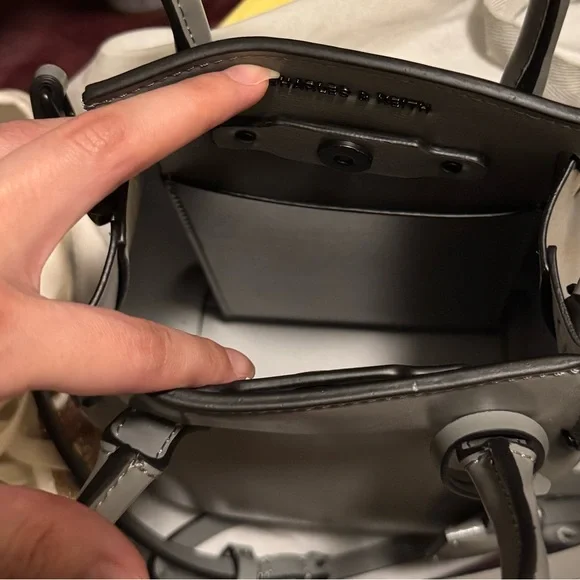 Charles & Keith Elegant Rene Elongated Top Handle Bag in Grey - Picture 3 of 5